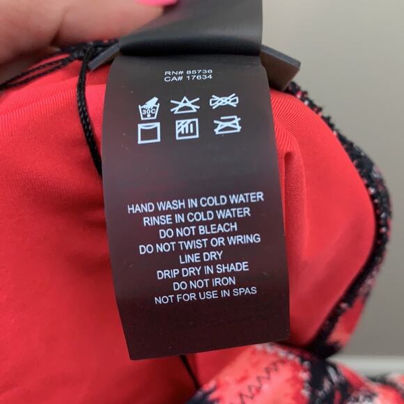 Proenza Schouler Watermelon Coral Red/Black String Bikini - Picture 9 of 10